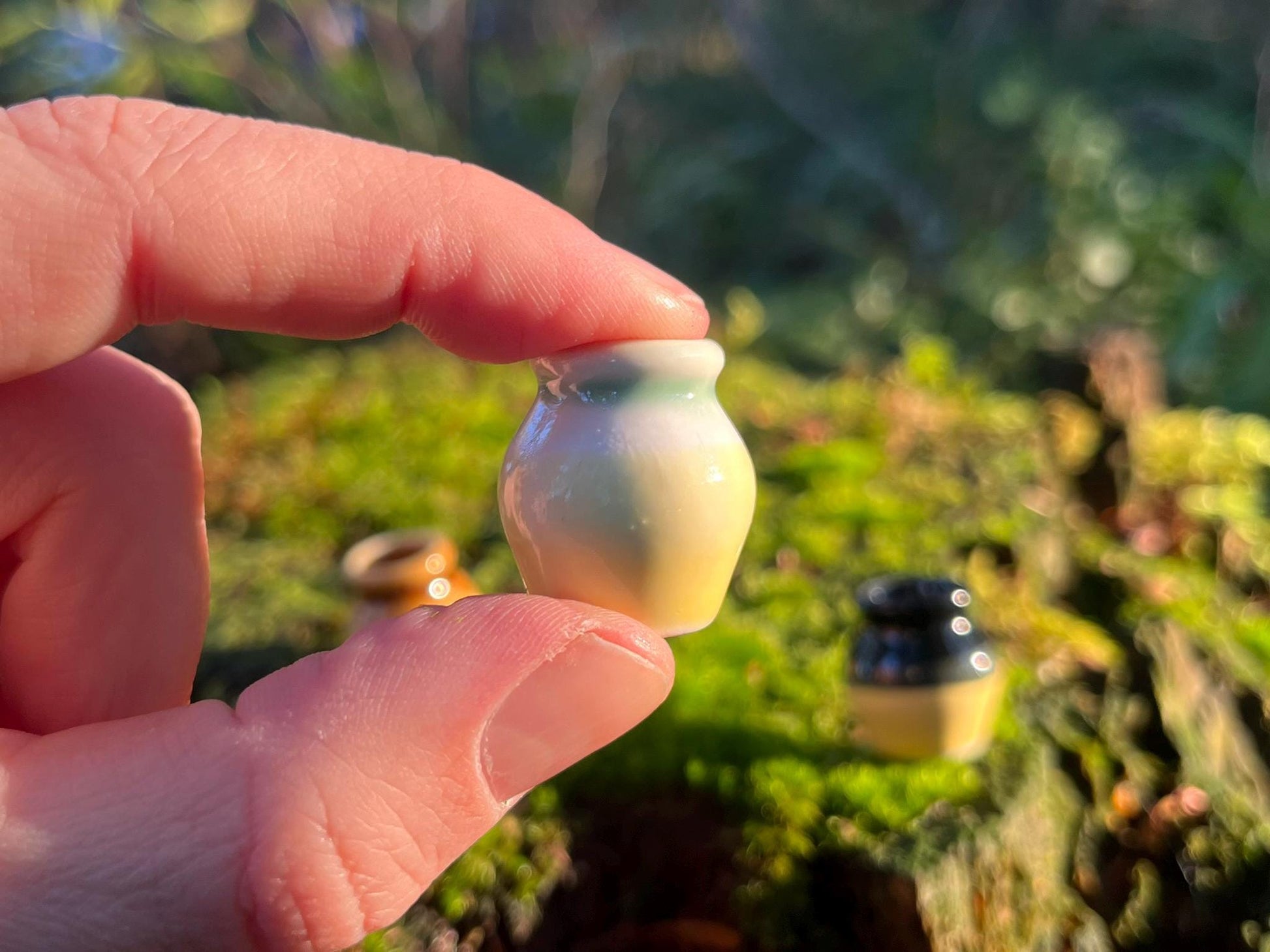 Set of 3 Enchanted Miniature Ceramic Vases