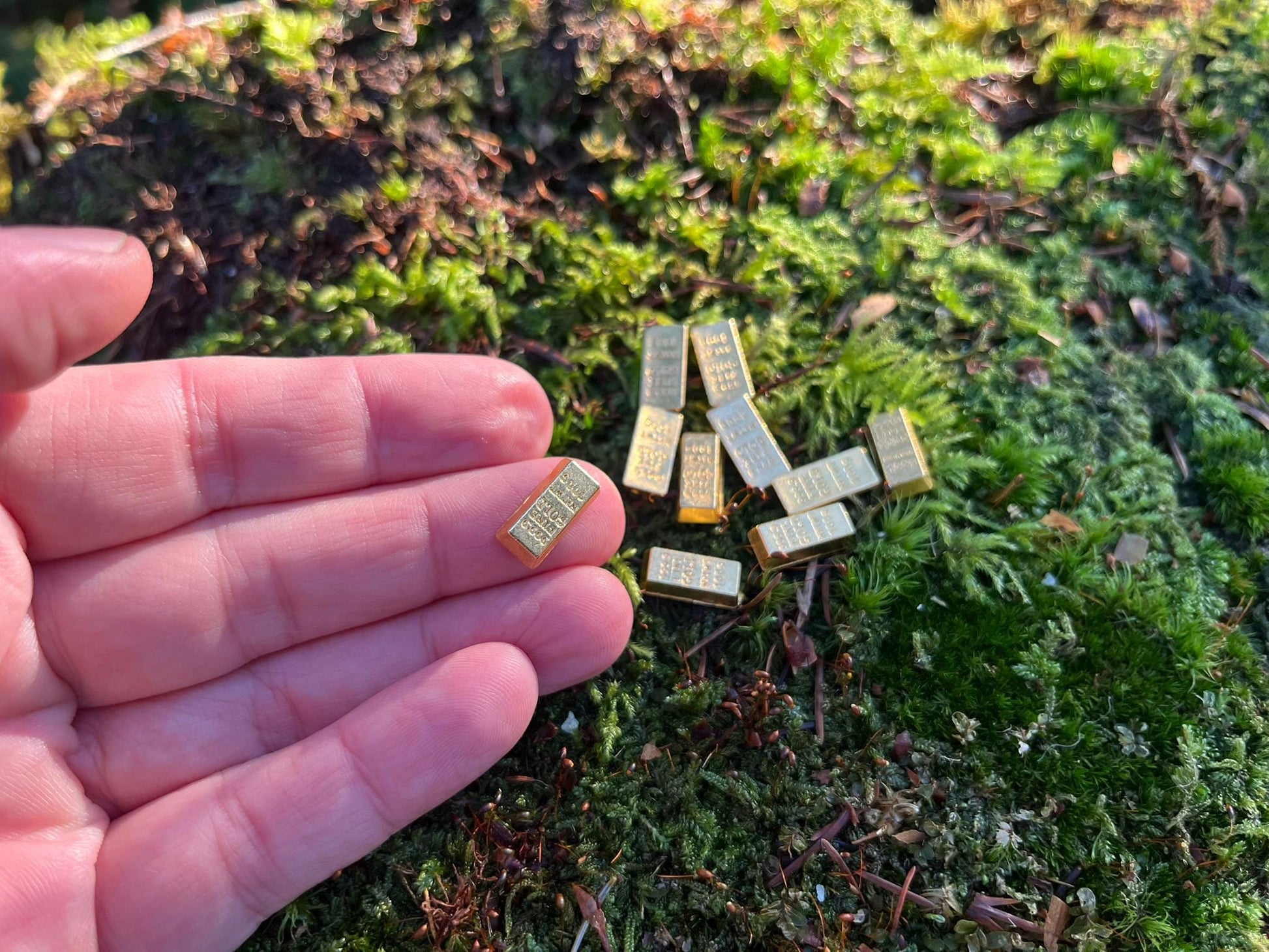 Miniature Golden Bar – 10-Pack Golden Alloy Bars for DIY, Fairy Garden