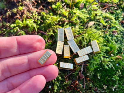 Miniature Golden Bar – 10-Pack Golden Alloy Bars for DIY, Fairy Garden