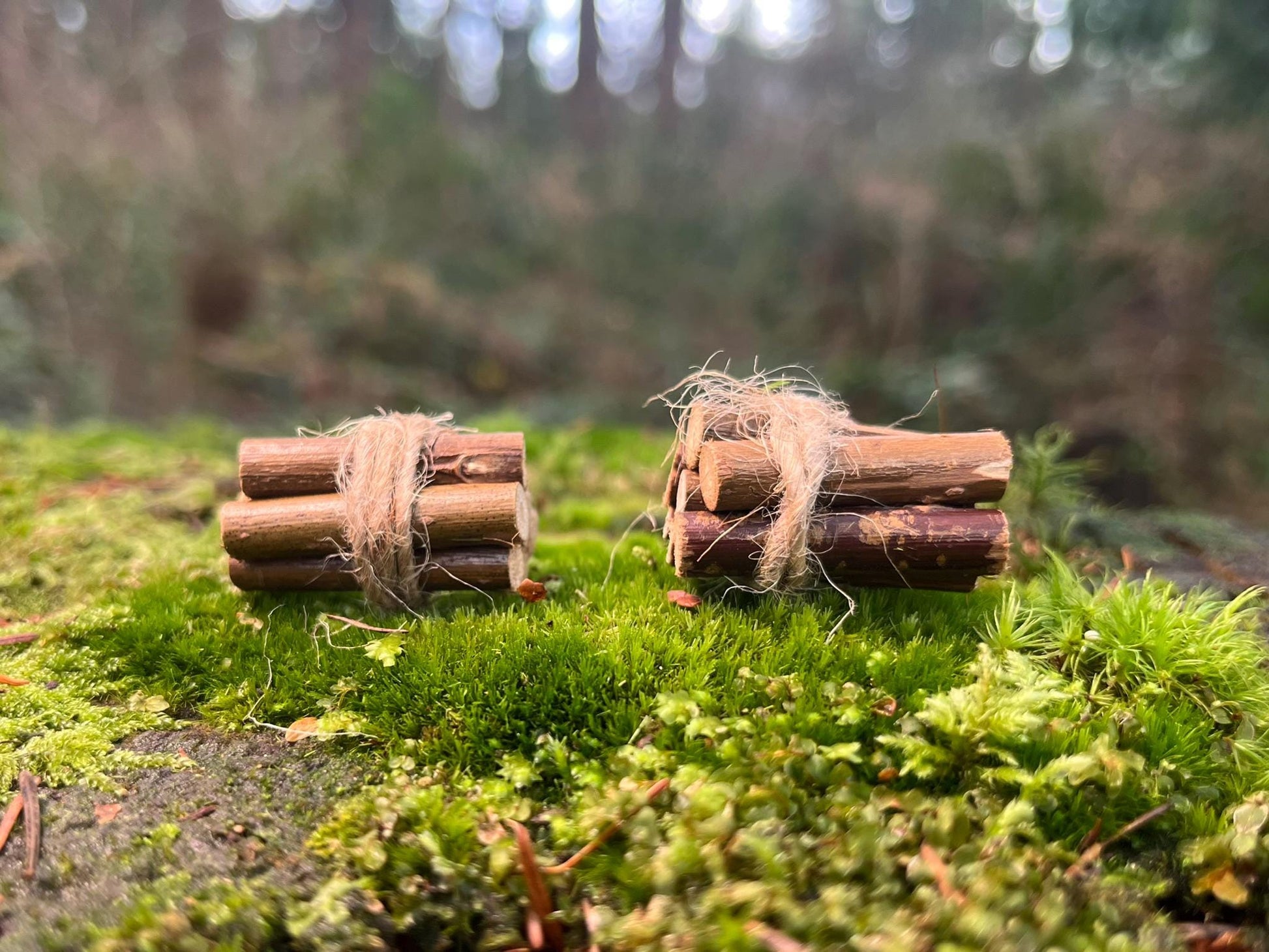 Miniature Wood Bundle – Set of 2, 7 Pieces of Real Wood for Fairy Gardens, Crafts & Decor