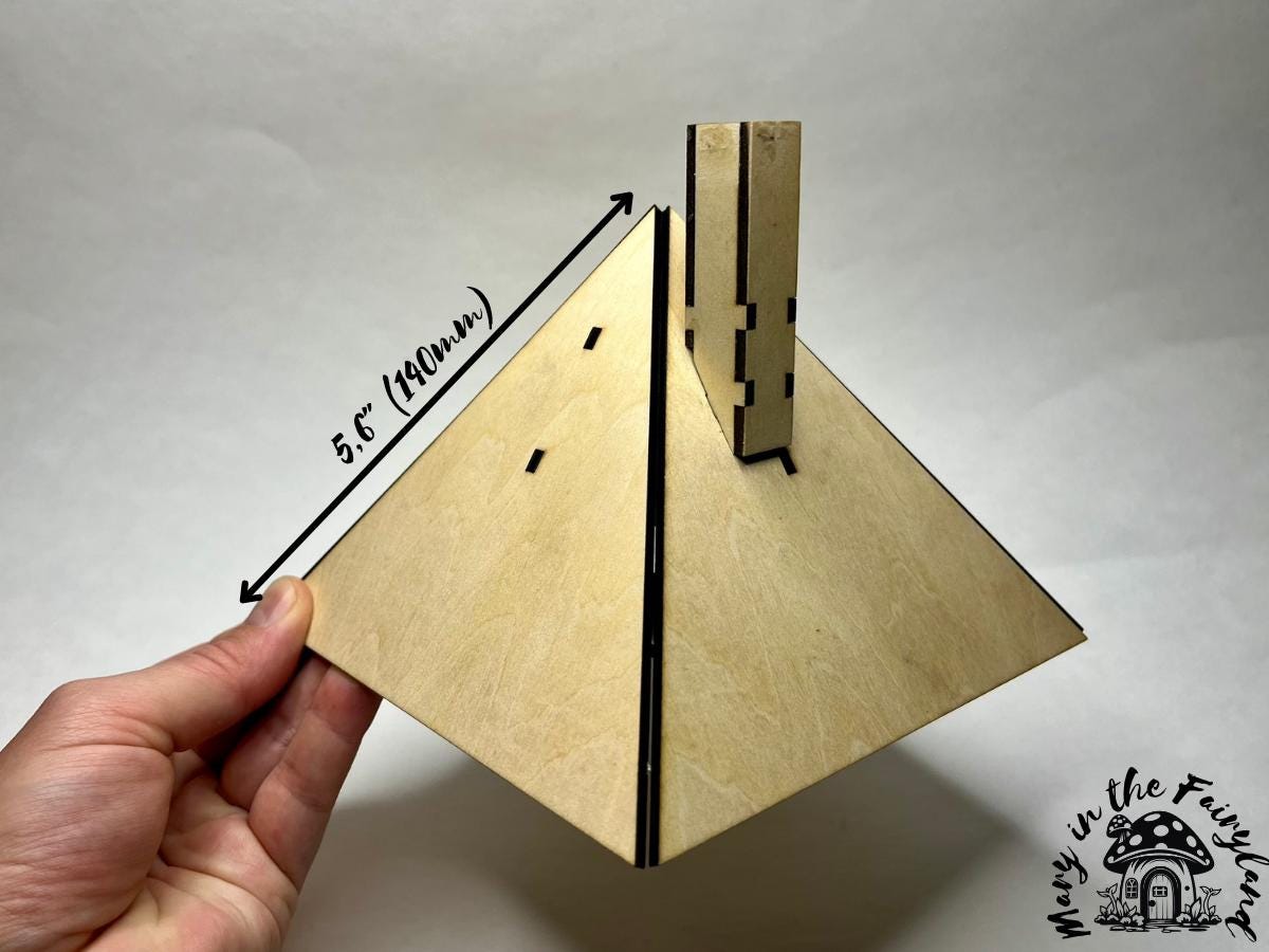 DIY Pyramid Hip Roof for Fairy Houses – Easy to Assemble and Customize