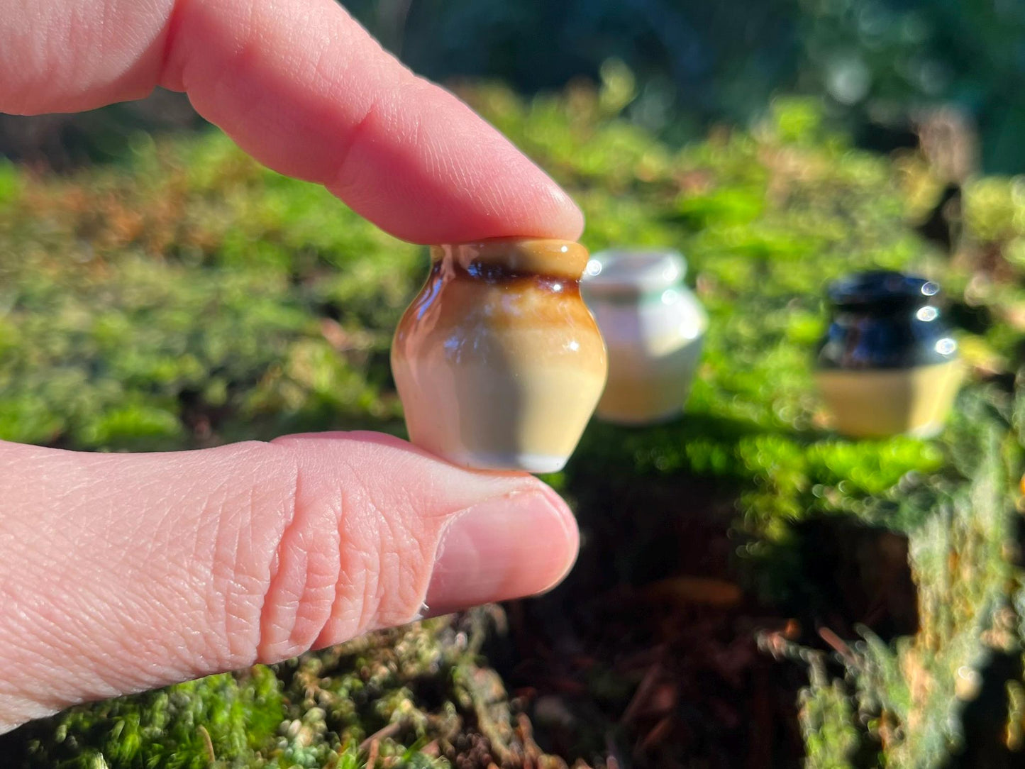 Set of 3 Enchanted Miniature Ceramic Vases