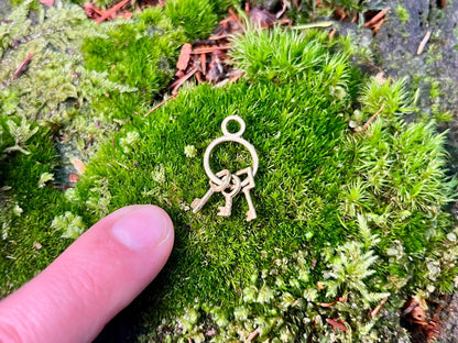 Bronze Keychain with 3 Keys – Vintage Keychain for Fairy Gardens & Magical Creations