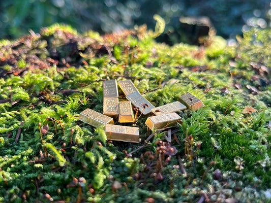 Miniature Golden Bar – 10-Pack Golden Alloy Bars for DIY, Fairy Garden