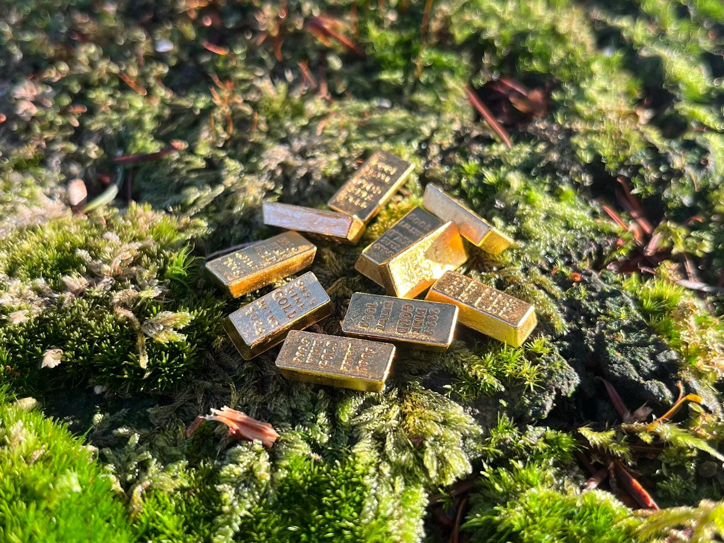 Miniature Golden Bar – 10-Pack Golden Alloy Bars for DIY, Fairy Garden