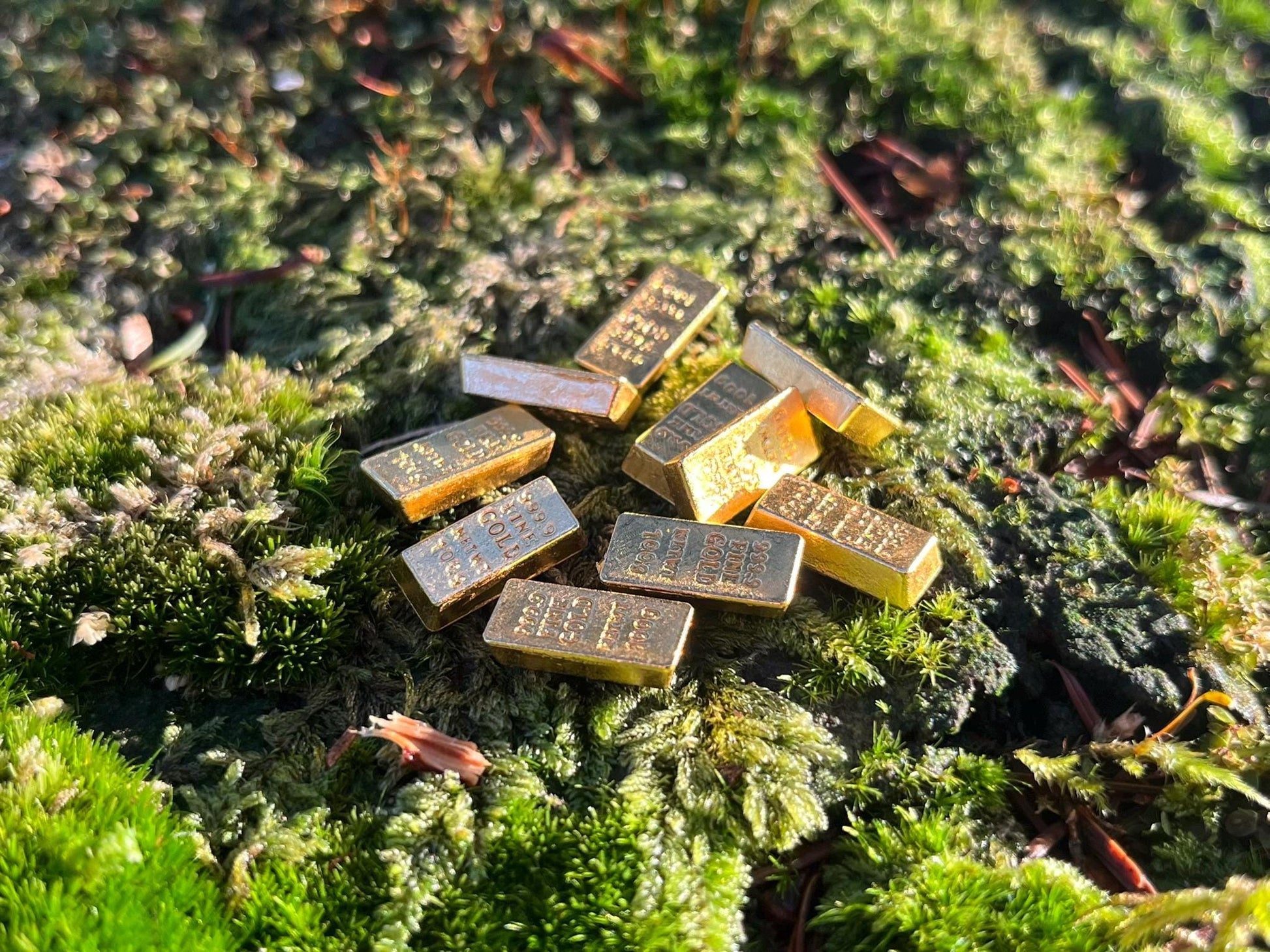Miniature Golden Bar – 10-Pack Golden Alloy Bars for DIY, Fairy Garden