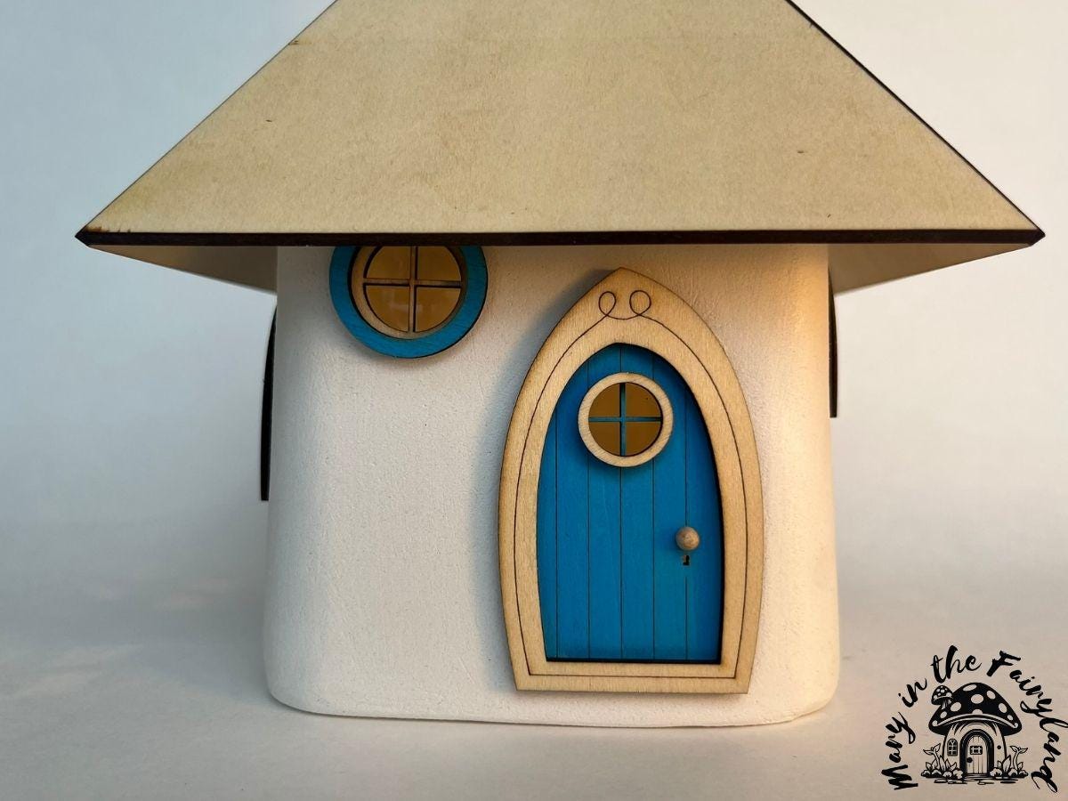 Handcrafted Fairy House – Unique Handmade with Wooden Roof & Sealed for Durability (Outdoor Version)