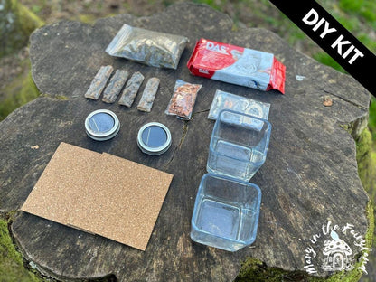 Build-Your-Own TWO Fairy Houses – Whimsical DIY Kit with Clay, Moss, Solar Roofs & Magic in Every Detail