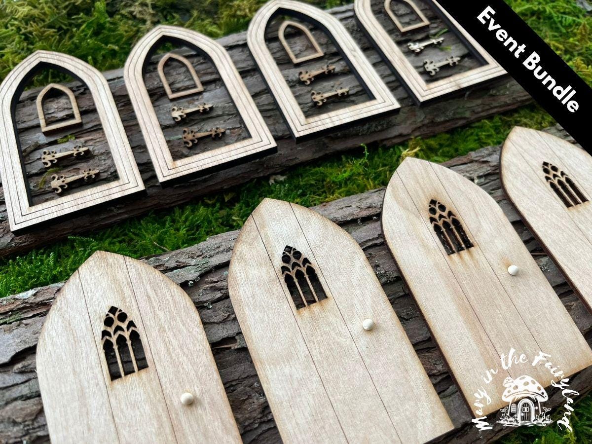 DIY Gothic Fairy Door Kit – Bulk Sets for Birthday Parties, Workshops, Crafting Fun etc.