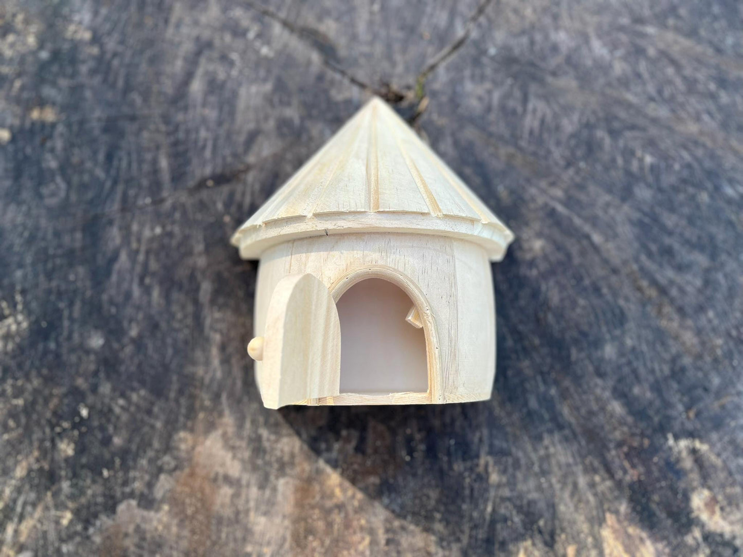 Fairy Garden Wooden Log Cabin – DIY Craftable Decor