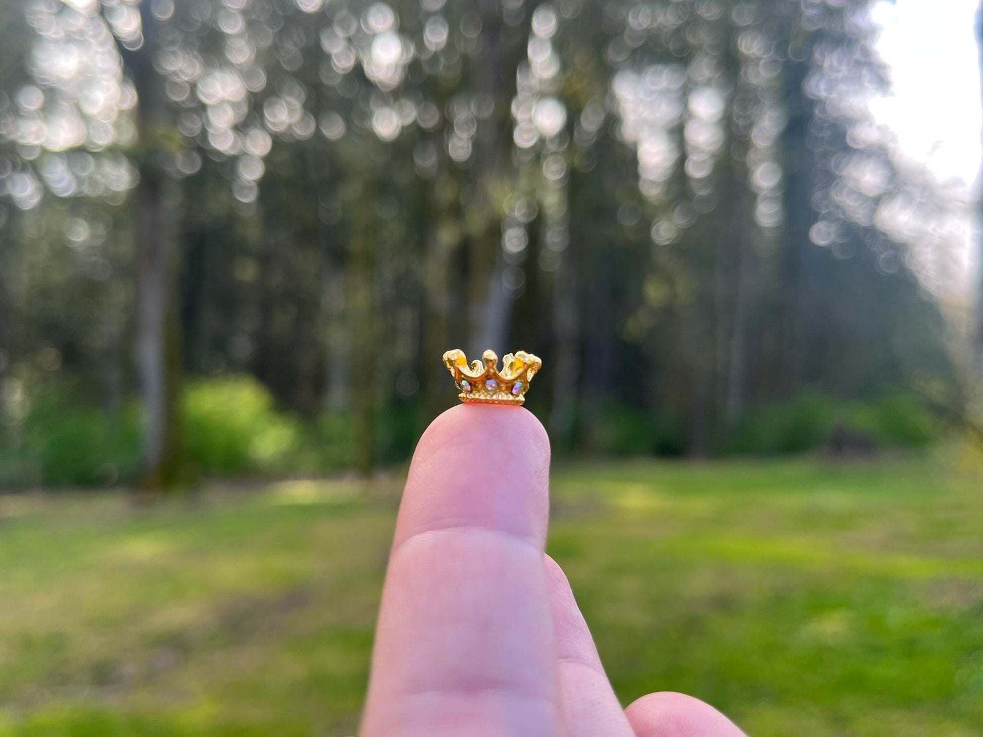 Adorable Golden Fairy Crown with Diamonds