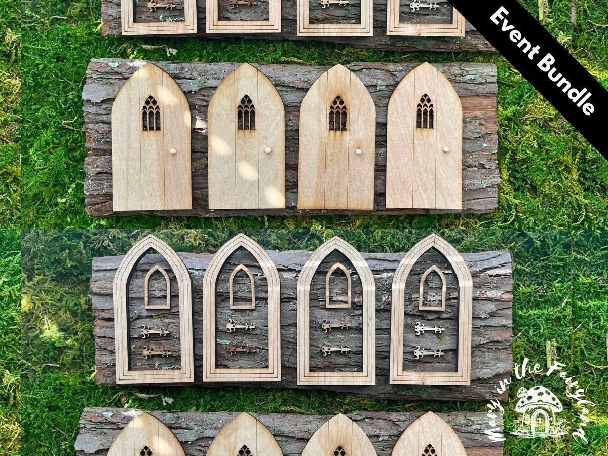 DIY Gothic Fairy Door Kit – Bulk Sets for Birthday Parties, Workshops, Crafting Fun etc.