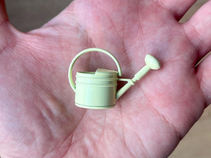Miniature Fairy Garden Watering Can - Tiny Metal Decor - 1/24 Scale Mini Accessory