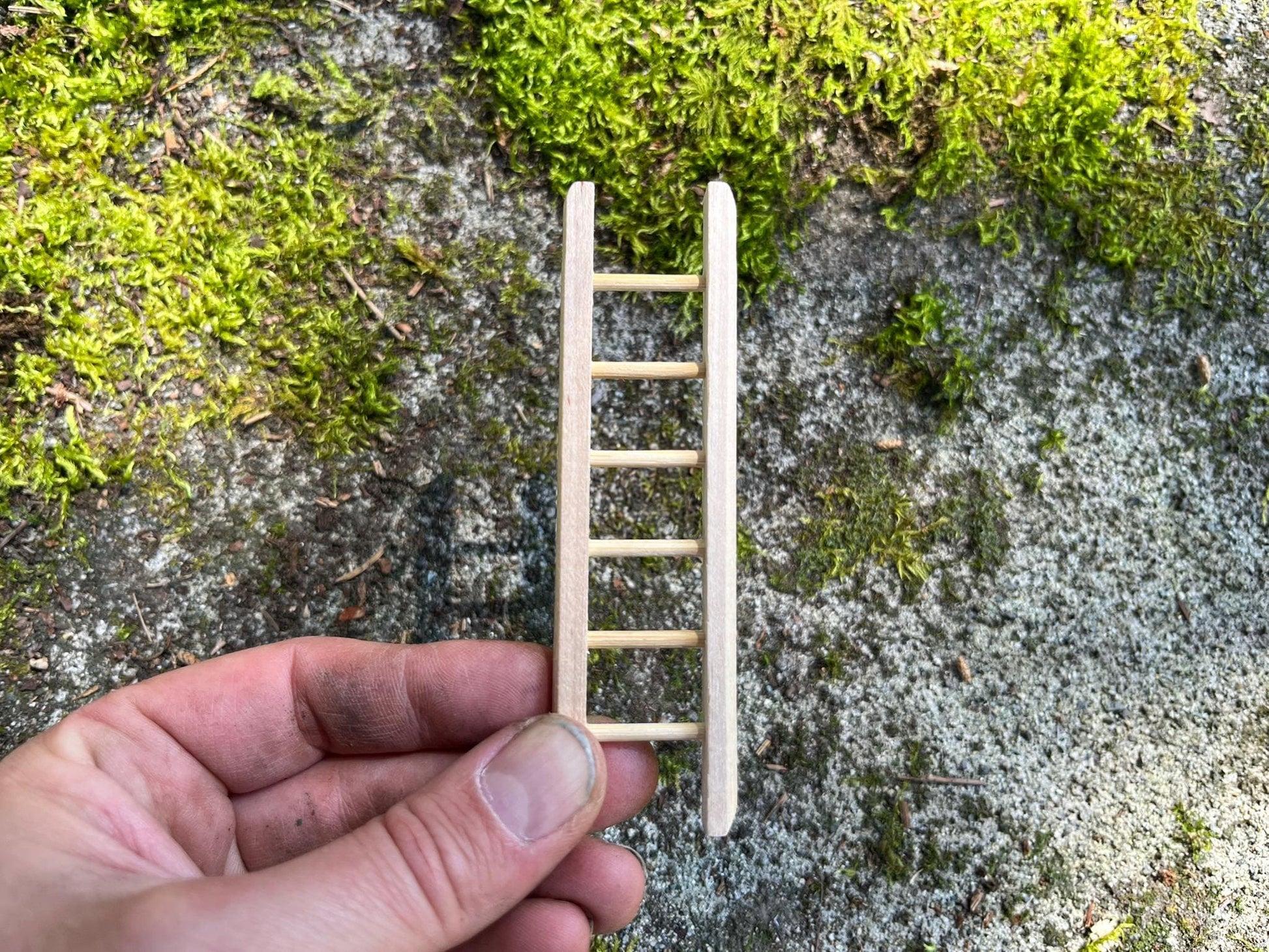 Miniature Fairy Ladder – Natural Wood