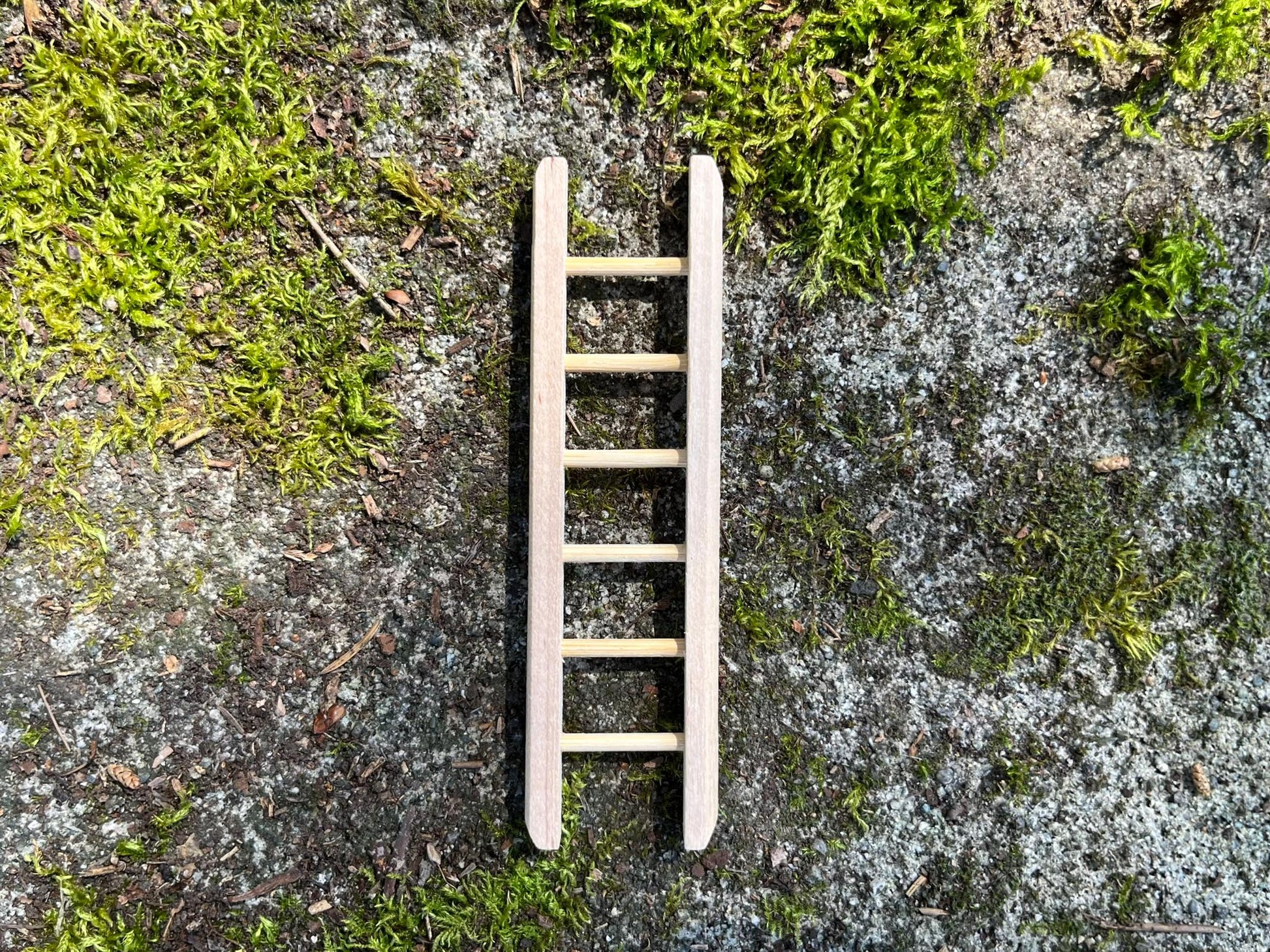 Miniature Fairy Ladder – Natural Wood