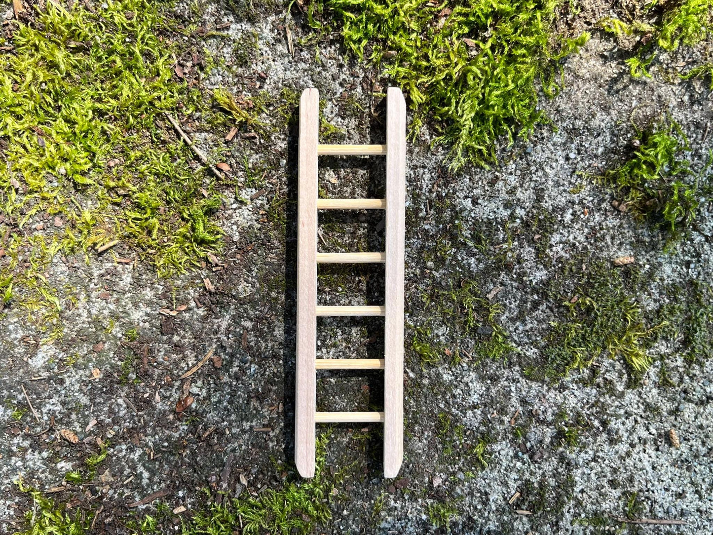Miniature Fairy Ladder - Natural Wood