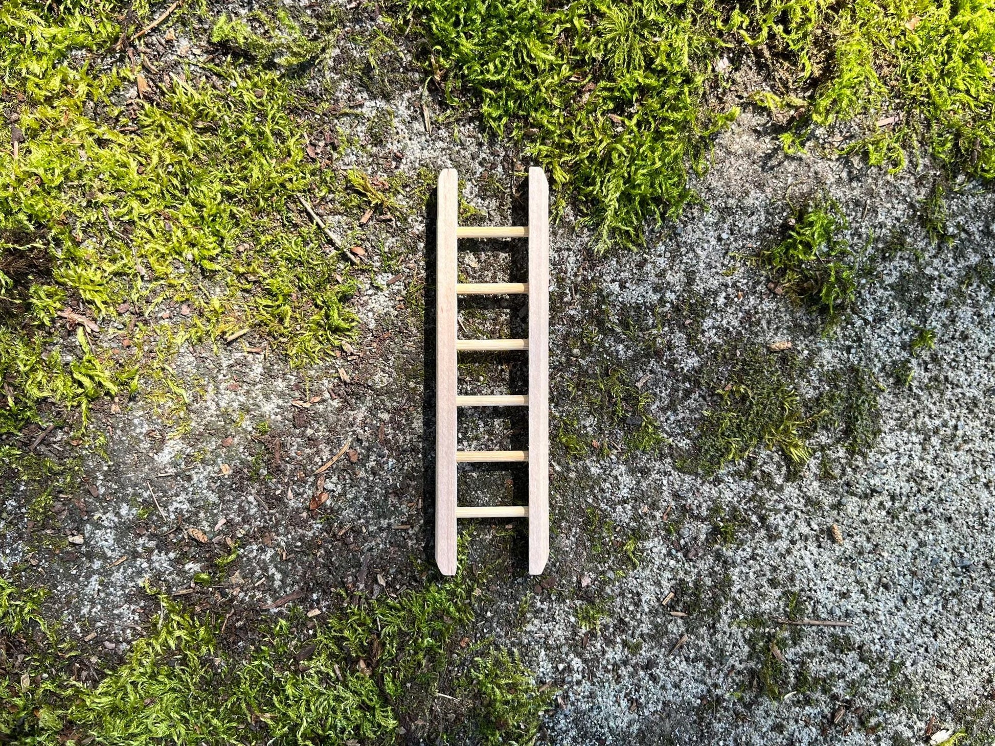 Miniature Fairy Ladder – Natural Wood