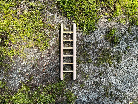 Miniature Fairy Ladder - Natural Wood