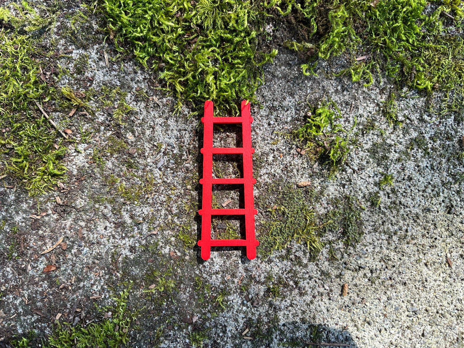 Miniature Fairy Garden Ladder – Red