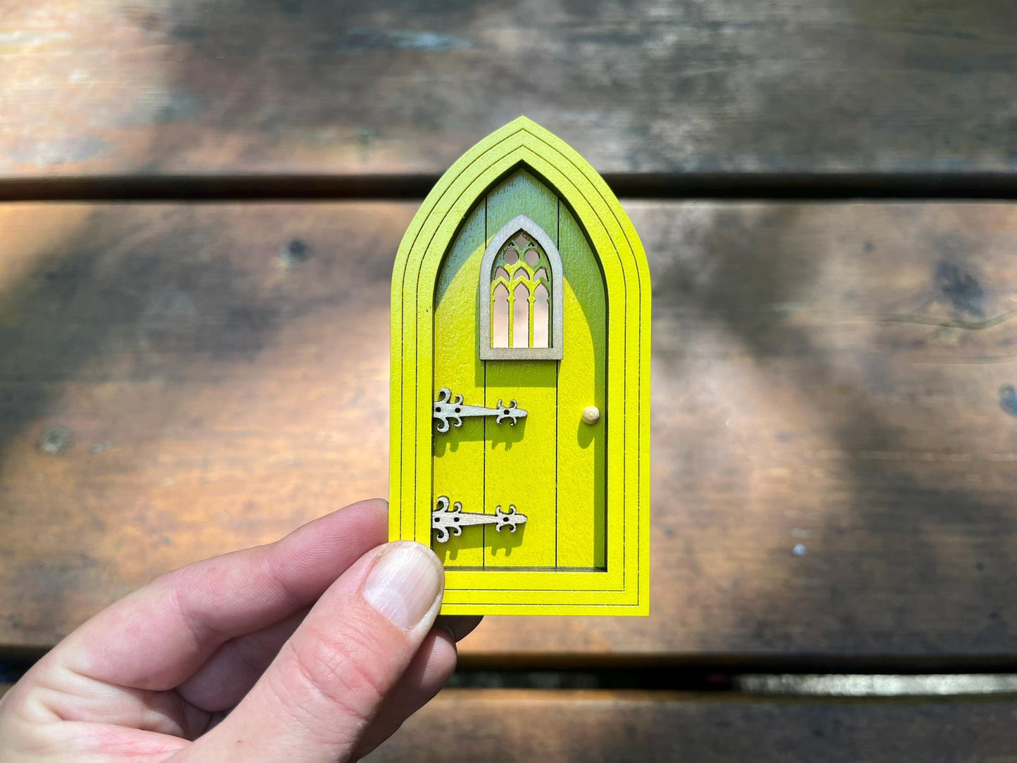 Colored Gothic Fairy Doors for Enchanting Outdoor Fairy Gardens