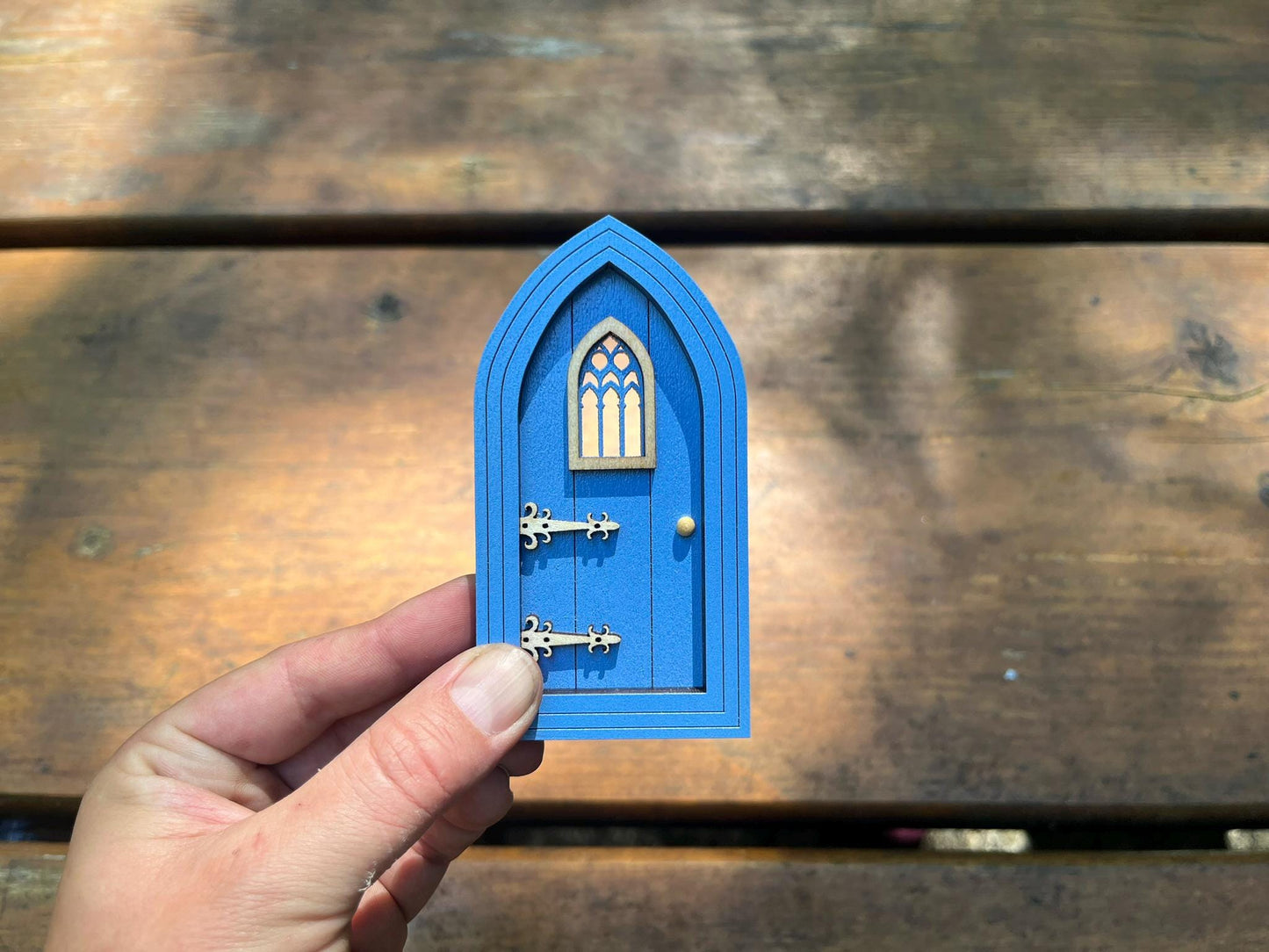 Colored Gothic Fairy Doors for Enchanting Outdoor Fairy Gardens