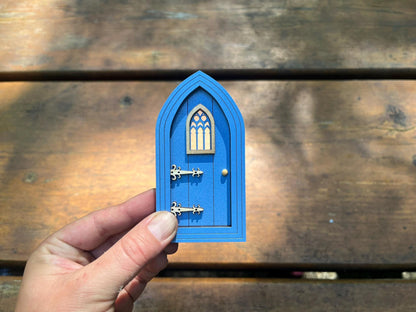 Colored Gothic Fairy Doors for Enchanting Outdoor Fairy Gardens