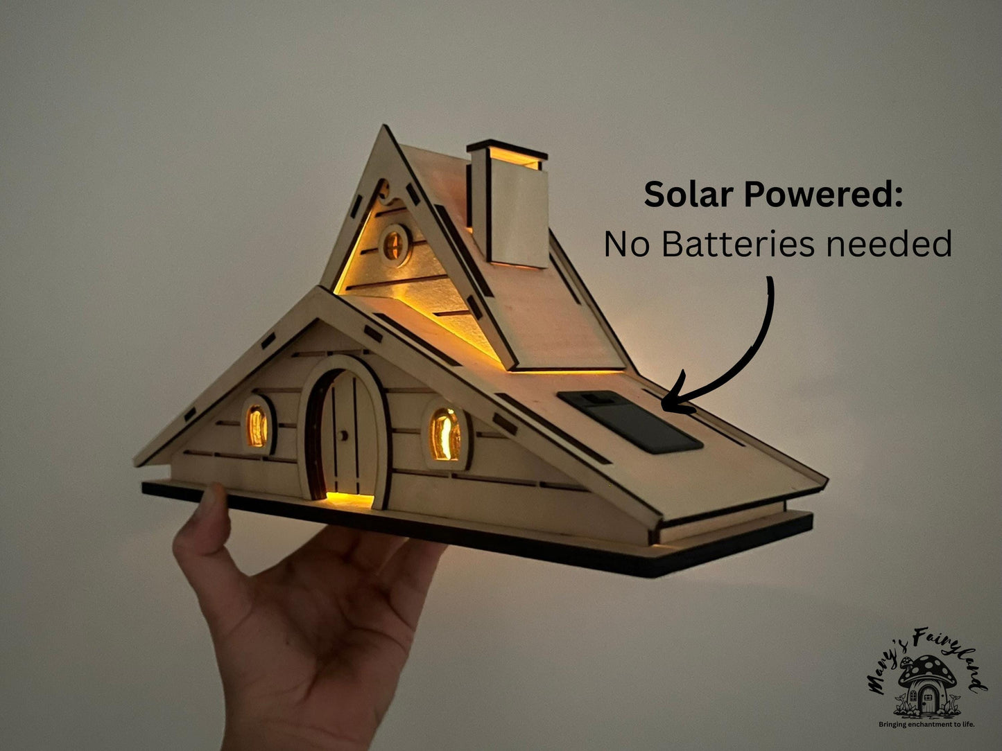 PRE-ORDER - DIY Fairy House Kit – Wooden Fairy Garden Craft with Solar Roof | Lili Fairy House
