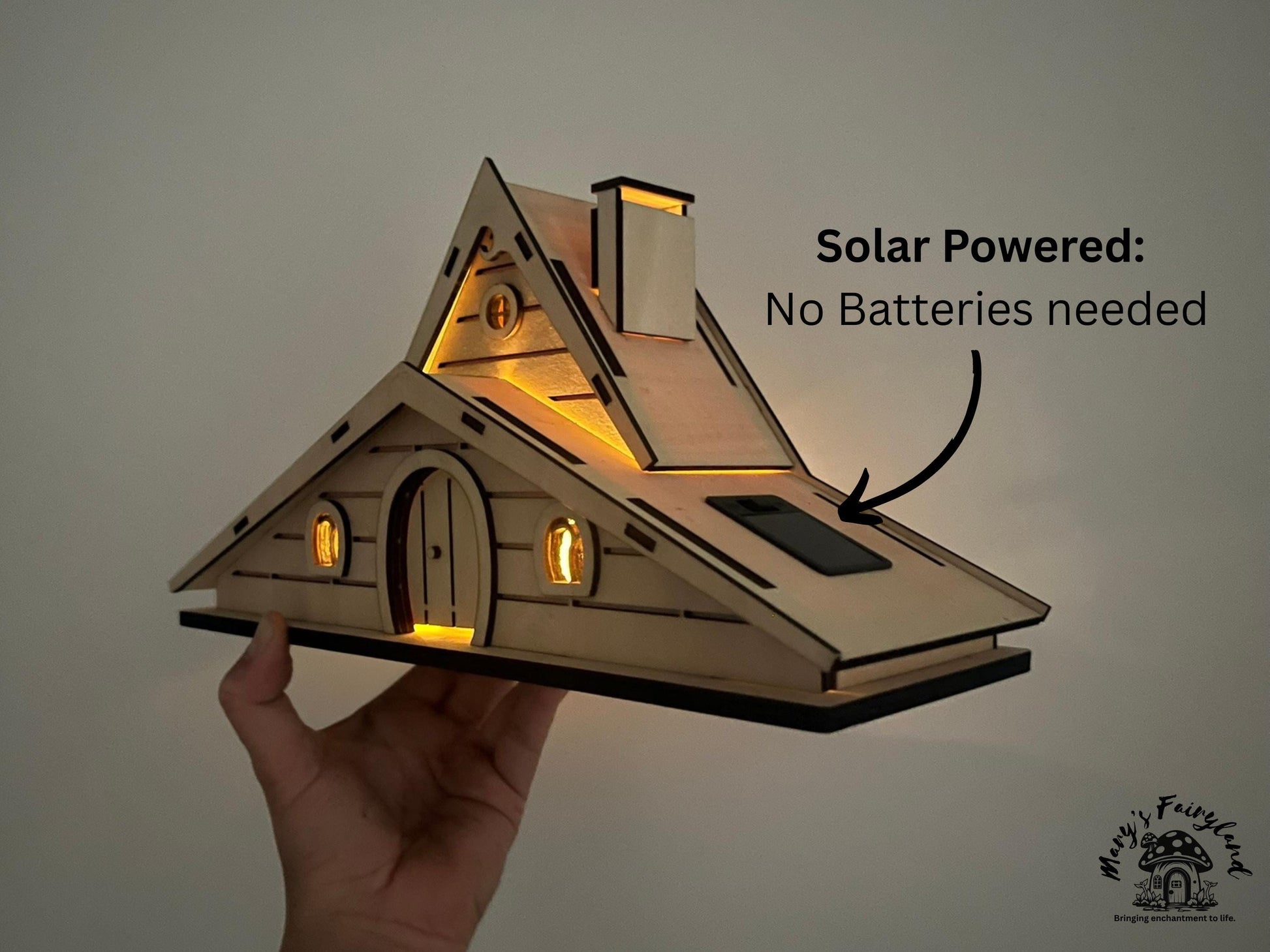 PRE-ORDER - DIY Fairy House Kit – Wooden Fairy Garden Craft with Solar Roof | Lili Fairy House