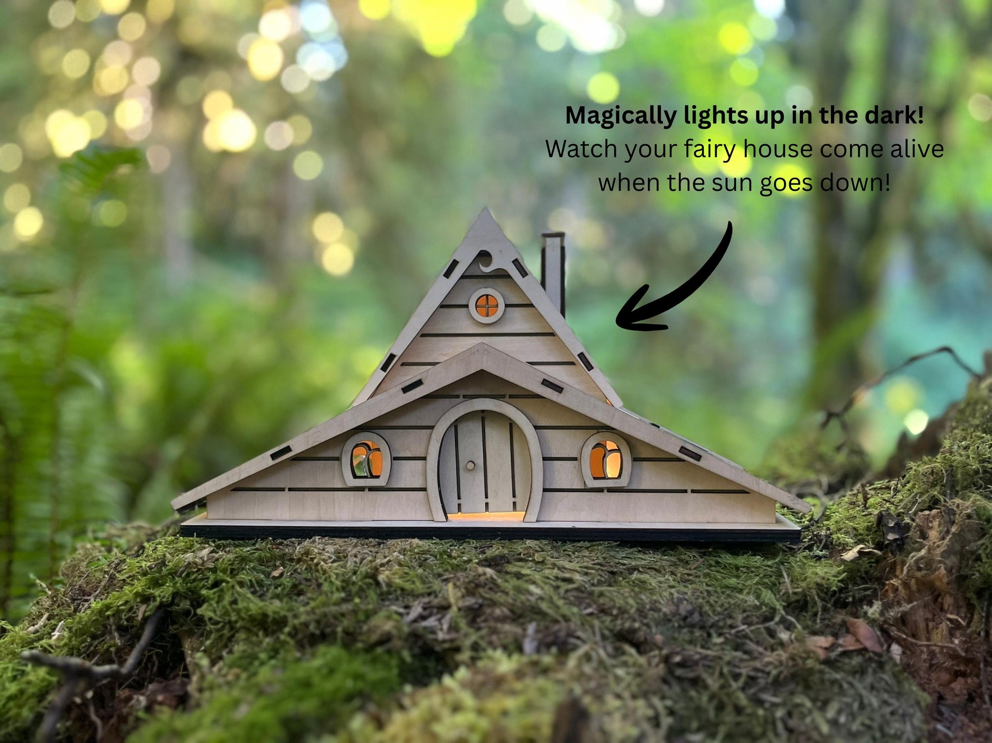PRE-ORDER - DIY Fairy House Kit – Wooden Fairy Garden Craft with Solar Roof | Lili Fairy House