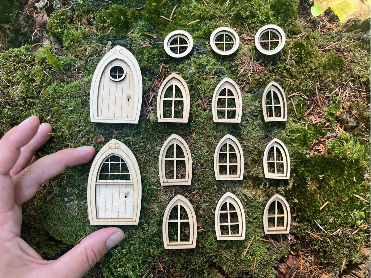 DIY Fairy Door and Windows Kit for Fairy Garden or Fairy House