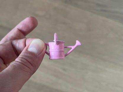 Miniature Fairy Garden Watering Can - Tiny Metal Decor - 1/24 Scale Mini Accessory