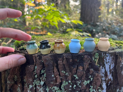 Set of 3 Enchanted Miniature Ceramic Vases