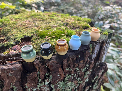 Set of 3 Enchanted Miniature Ceramic Vases