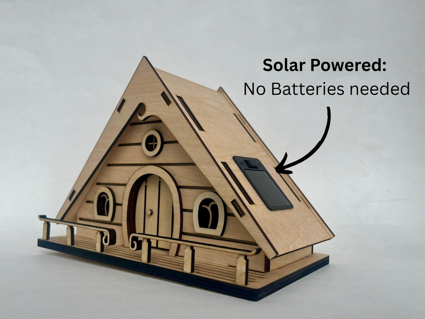 DIY Fairy House Kit with Solar Light - Ellie's Wooden Garden Cottage - Build & Paint Craft