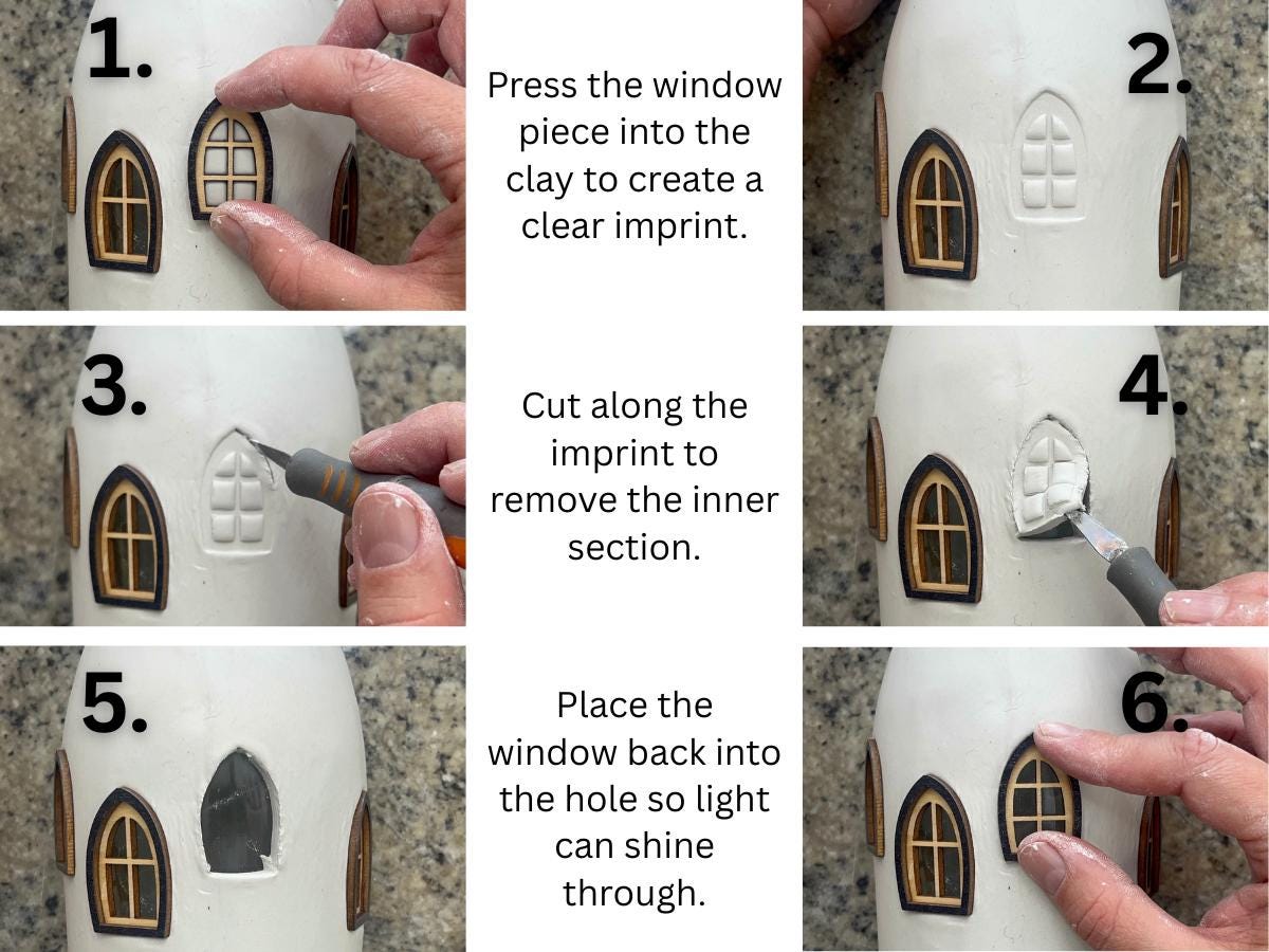 DIY Fairy Door and Windows Kit for Fairy Garden or Fairy House