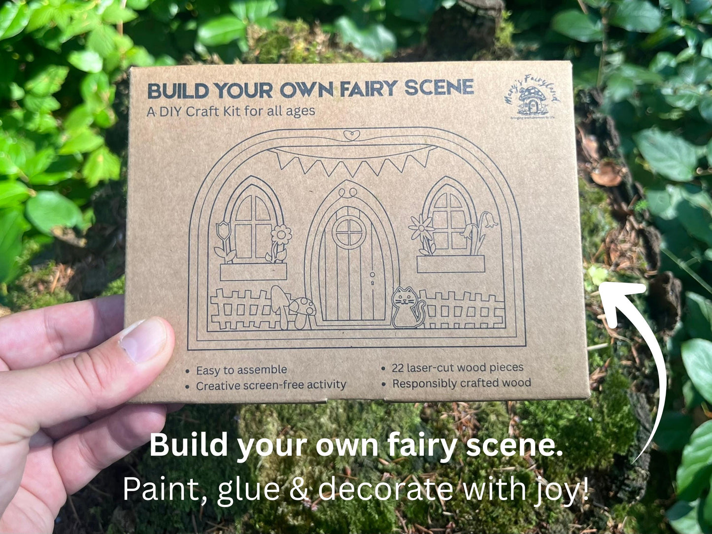 Party Box – 10 DIY Fairy Scene Kits | Birthday Craft Activity for Kids | Fairy Garden Party Favor Set | Includes Tools & Envelopes