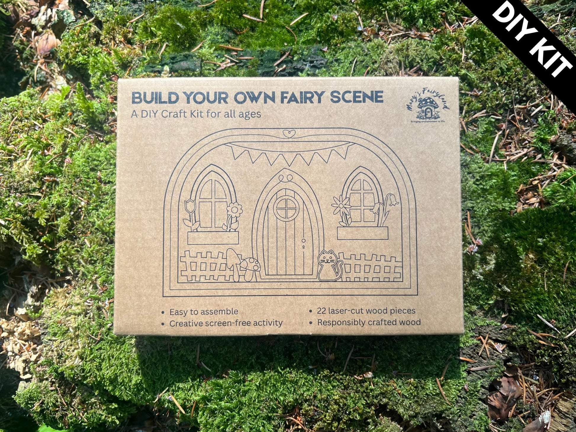 Party Box – 10 DIY Fairy Scene Kits | Birthday Craft Activity for Kids | Fairy Garden Party Favor Set | Includes Tools & Envelopes