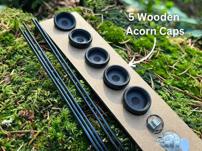 DIY Fairy Lantern Kit with Wooden Acorn Cap – Create 5 Magical Fairy Lights