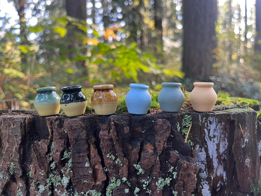 Set of 3 Enchanted Miniature Ceramic Vases