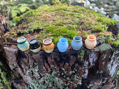 Set of 3 Enchanted Miniature Ceramic Vases