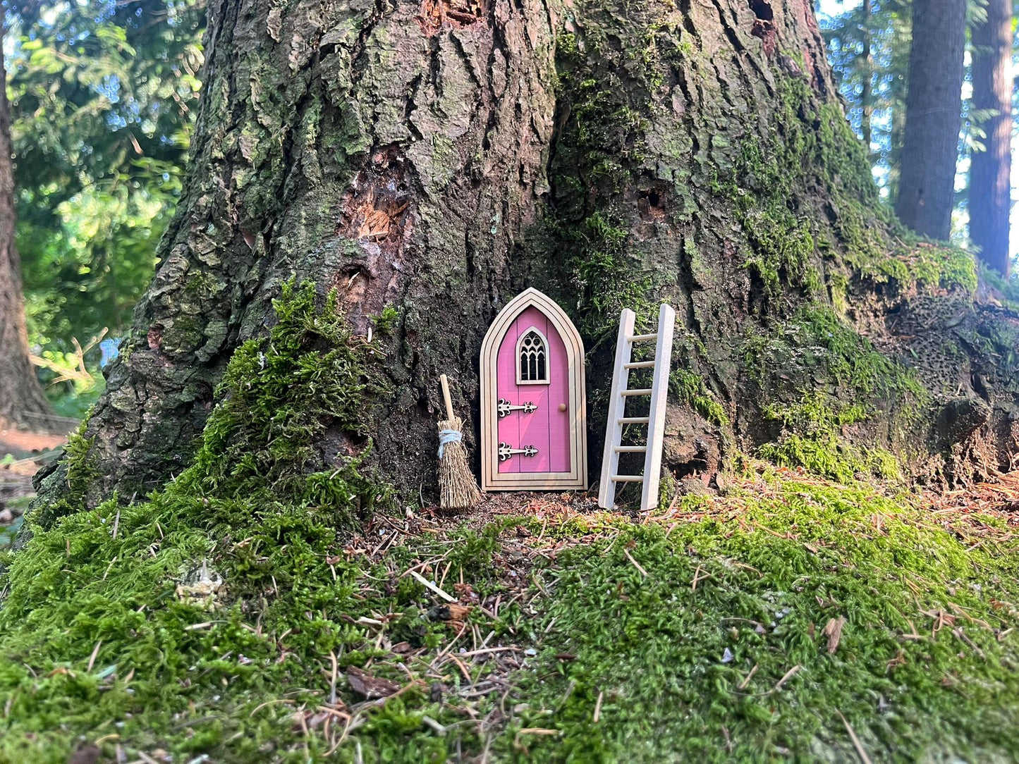 Miniature Fairy Ladder - Natural Wood