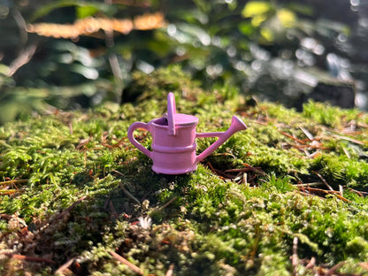 Miniature Fairy Garden Watering Can - Tiny Metal Decor - 1/24 Scale Mini Accessory
