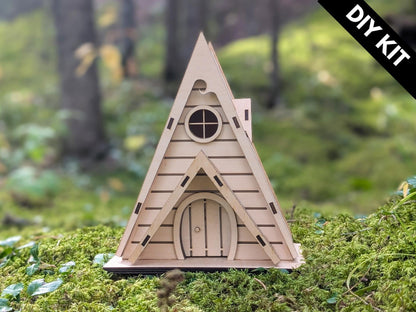 DIY Fairy House Kit with Solar Light - Ava's Wooden Garden Cottage - Build & Paint Craft