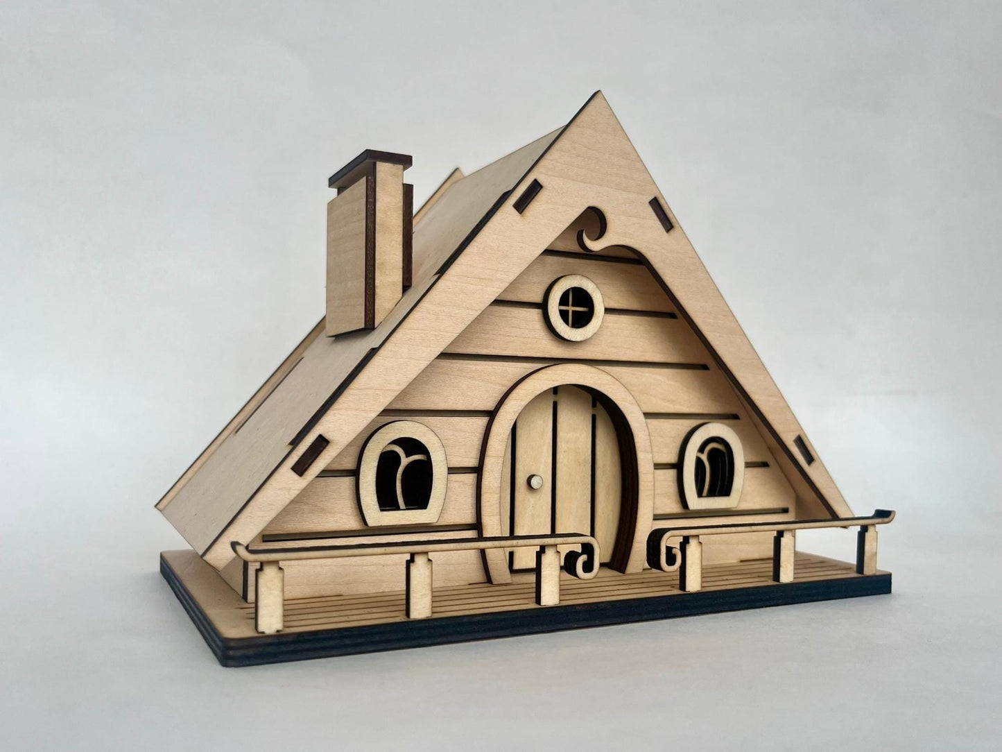 DIY Fairy House Kit with Solar Light - Ellie's Wooden Garden Cottage - Build & Paint Craft