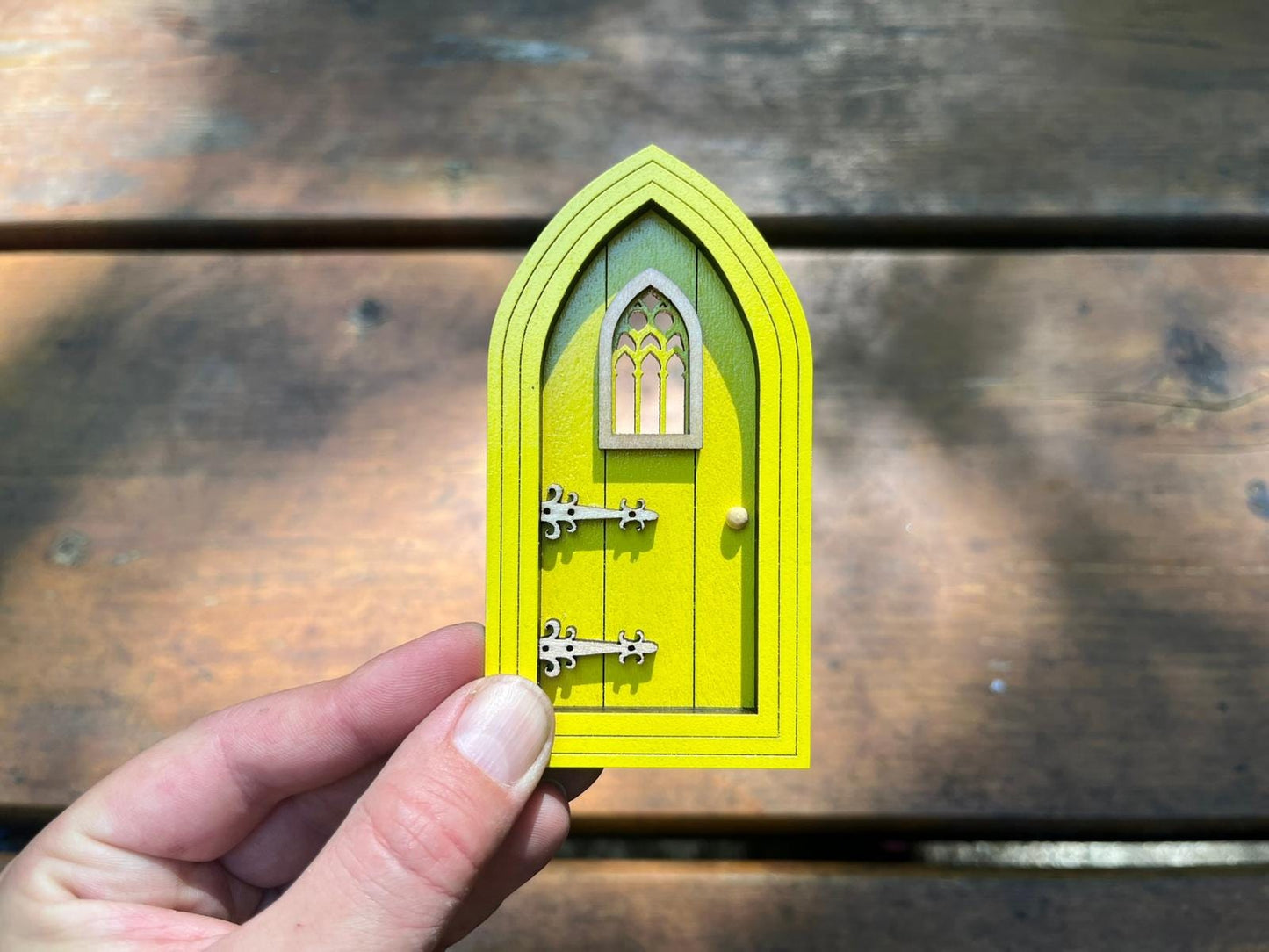 Fairy Garden Gift Set: FairyDoor, Bench, Broom & Watering Can - FREE U.S. Shipping