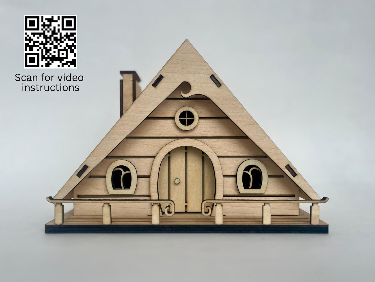DIY Fairy House Kit with Solar Light - Ellie's Wooden Garden Cottage - Build & Paint Craft