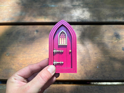 Fairy Garden Gift Set: FairyDoor, Bench, Broom & Watering Can - FREE U.S. Shipping