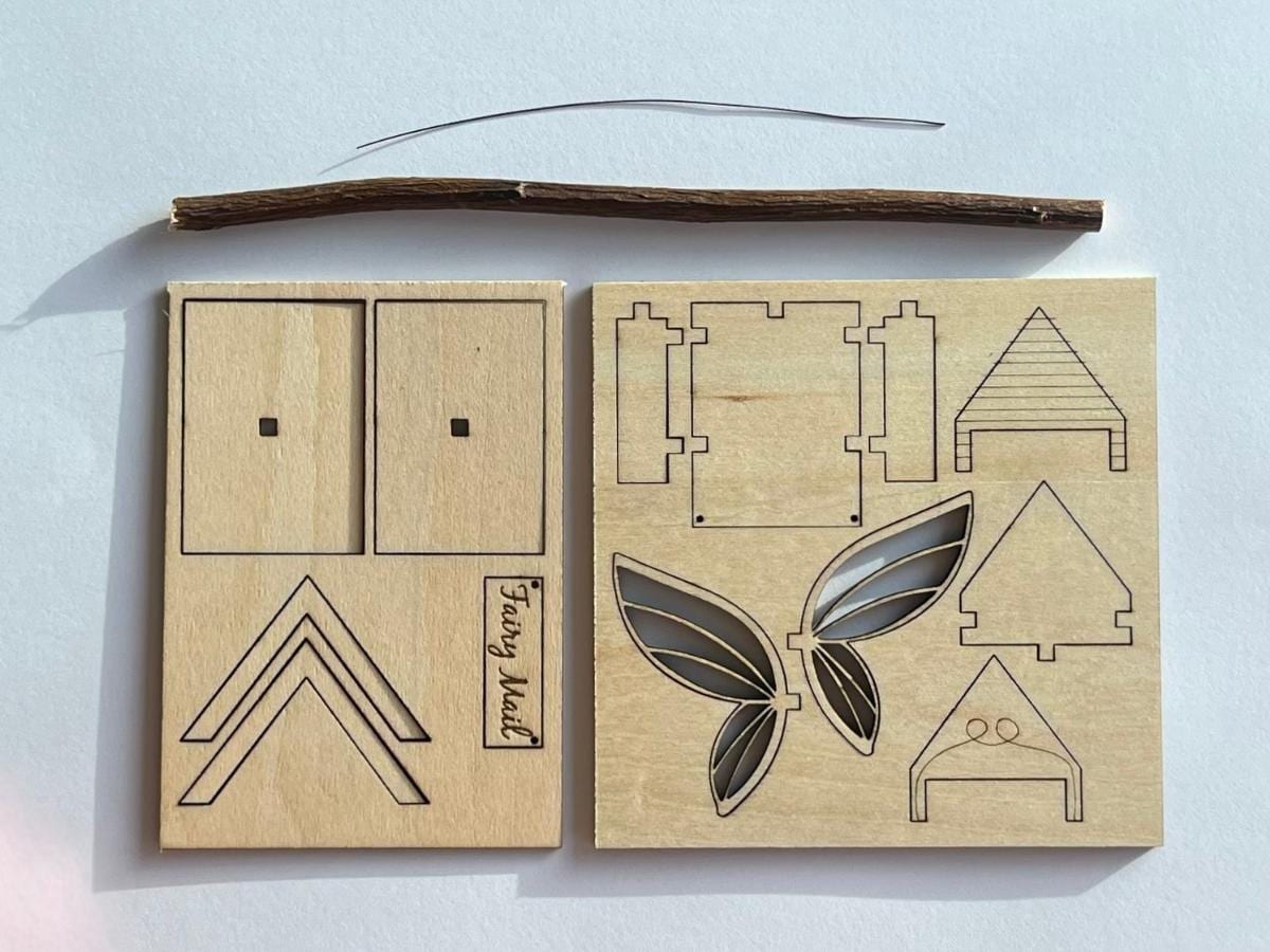 DIY Fairy Letterbox Kit - Mini Fairy Mailbox for Fairy Garden, Includes Printable Fairy Letter Templates