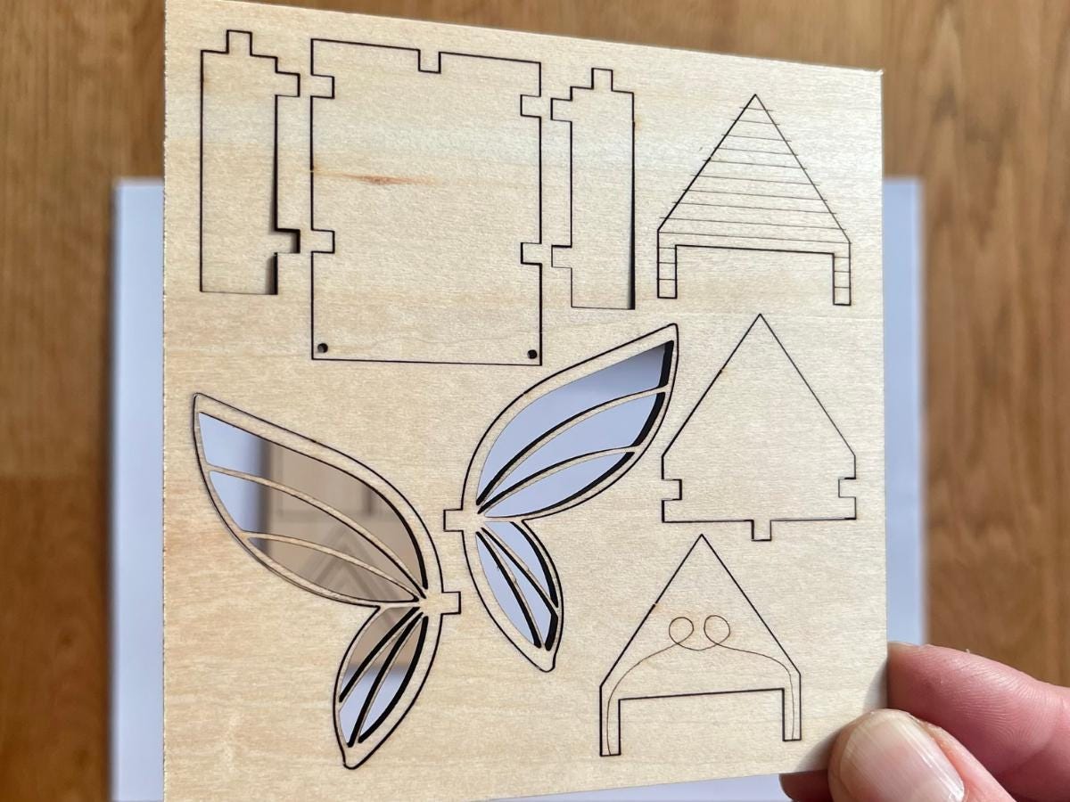 DIY Fairy Letterbox Kit - Mini Fairy Mailbox for Fairy Garden, Includes Printable Fairy Letter Templates