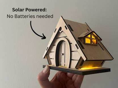 DIY Wooden Fairy House Kit with Solar Light (Ina)